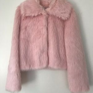 Baby Phat Pink Faux Fur Coat